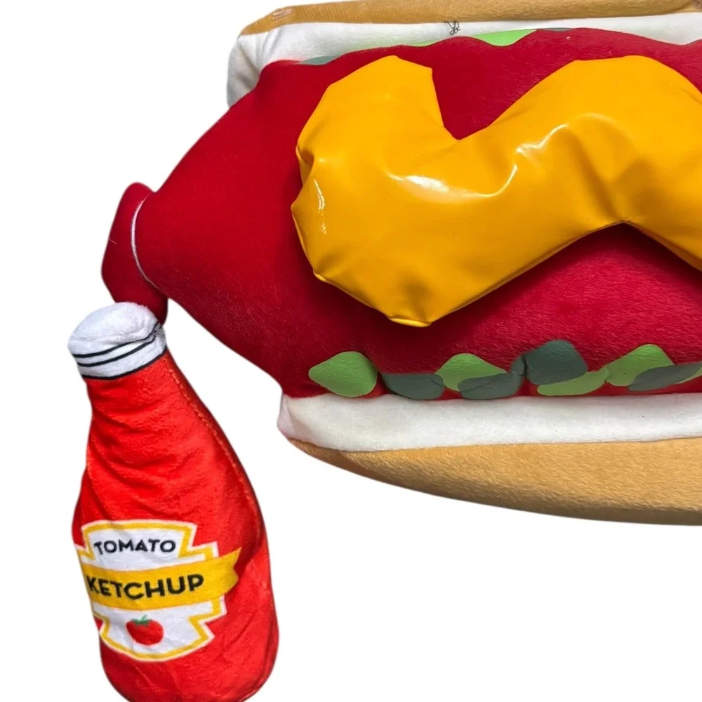 Hyde & EEK! Boutique Pet Hot Dog‎ Vest Costume with Toy Medium NEW Dog Outfit